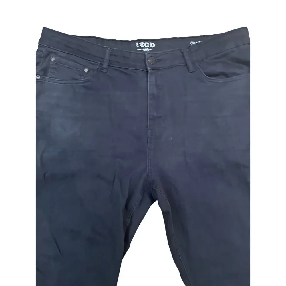 IZOD Men’s Canvas Pants Blue‎ Relaxed Fit Straight Leg Trousers 38x30 Casual